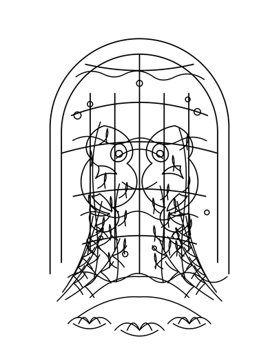 Ornate Coral Window With Seahorses And Kelp printable coloring page from the adult coloring pages collection