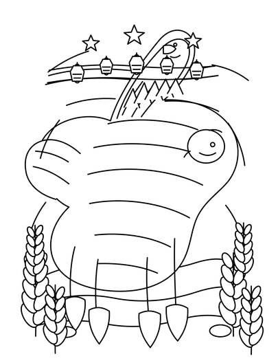 Amargasaurus Lantern Festival In Fern Valley printable coloring page from the dinosaur coloring pages collection