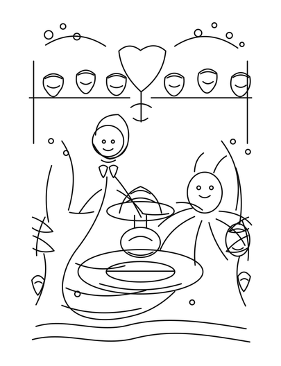 Mermaid In Octopus Pottery Studio printable coloring page from the mermaid coloring pages collection
